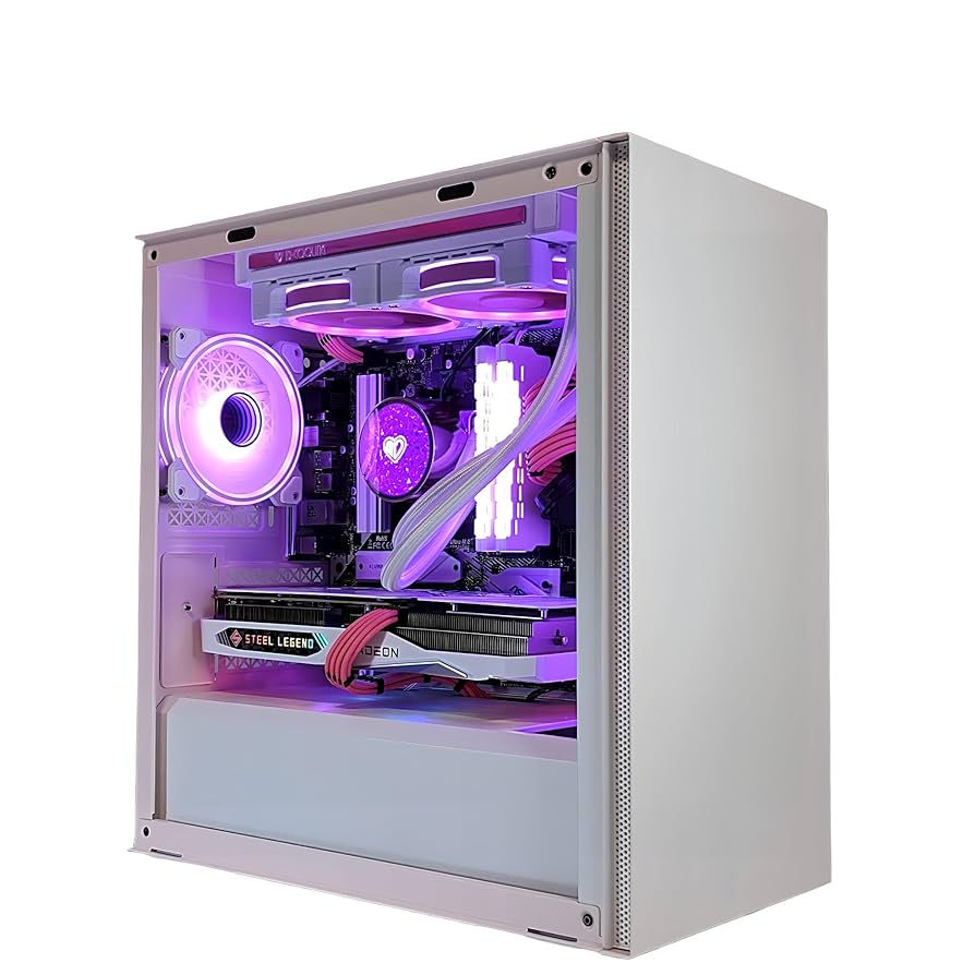 ゲーミングPC ホワイト×ピンク5700X 4060 Amazon.co.jp: スモールラボ AMD Ryzen7 5700x RTX40 ゲーミング